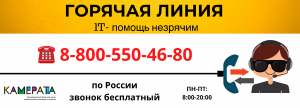 Горячая линия "IT-помощь незрячим": 8-800-550-46-80.